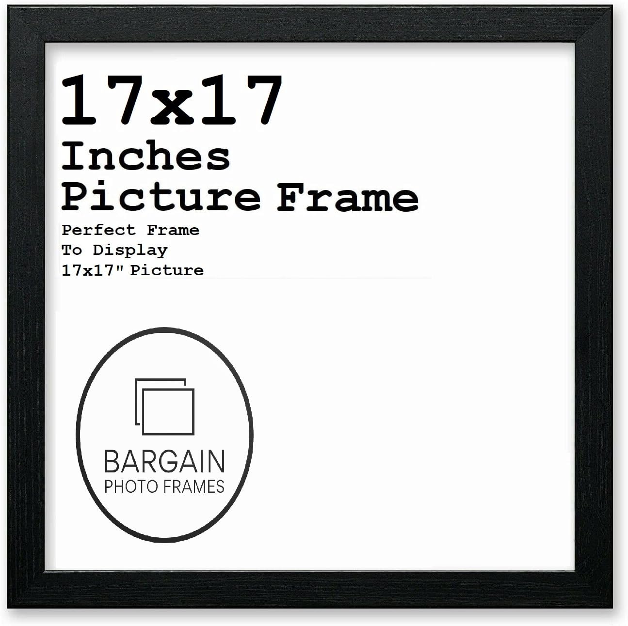 17x17 Inches Black Square Photo & Picture Frame Home Decor Poster Frame (17x17 Inches, Black) — image 1