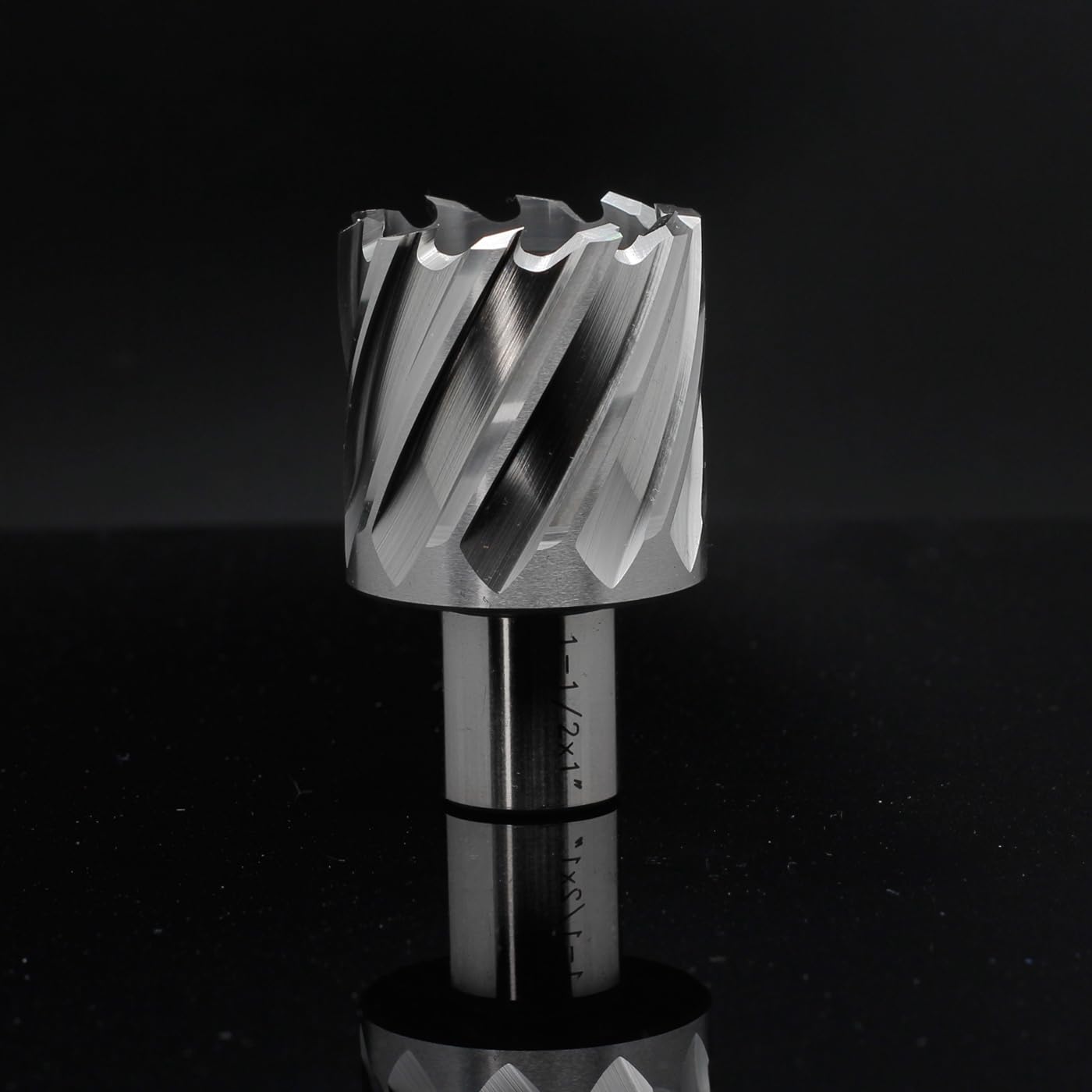OSCARBIDE 1-1/2"x1 Annular Cutter,1-1/2 inch Cutting Diameter,1 inch Depth of Cut,3/4 inch Weldon Shank,2 Flat Mag Drill Bit with Pilot Pin for Magnetic Drill Press,1 Piece