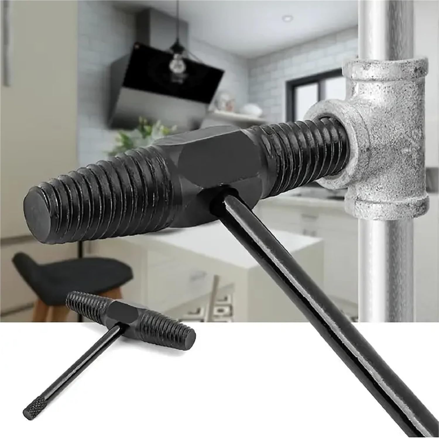 Broken Pipe Extractor Tool 6pcs Plumbing Tools Set, Screw Extractor, Damaged Broken Wire Water Pipe Bolt Remover, Double Head Tap Faucet Valve for Damaged Faucet Water Pipe