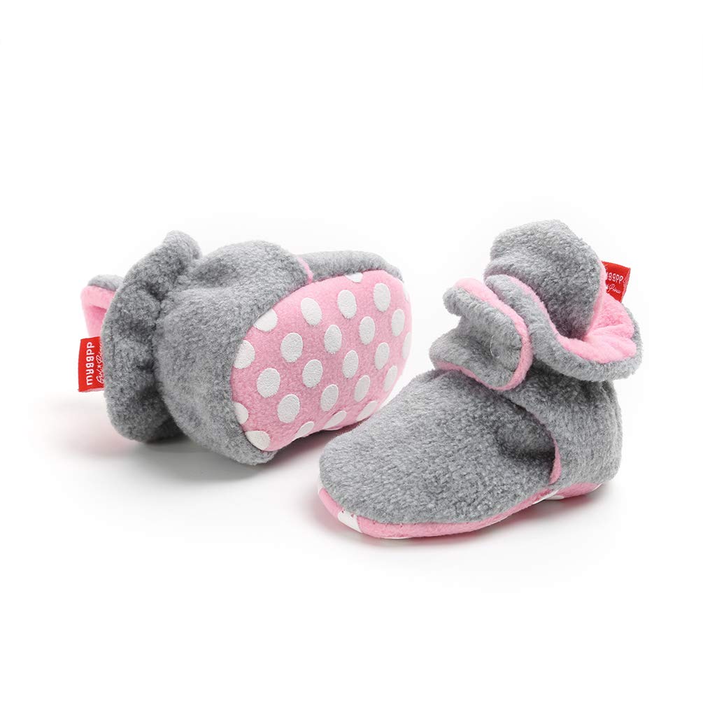 EDOTON Unisex Newborn Winter Boots Warm Stripe Bootie Non-Slip Sole Soft Stay On Ajustable Bootie Sock — view 14