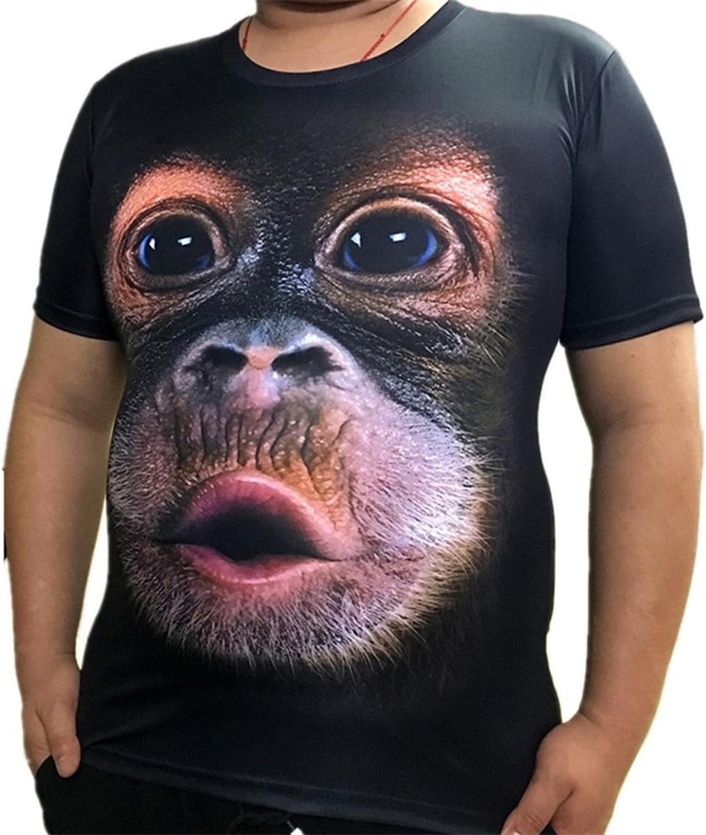 オランウータン☻ Amazon.co.jp: [SWEKISS] 3D オランウータン柄 面白い tシャツ