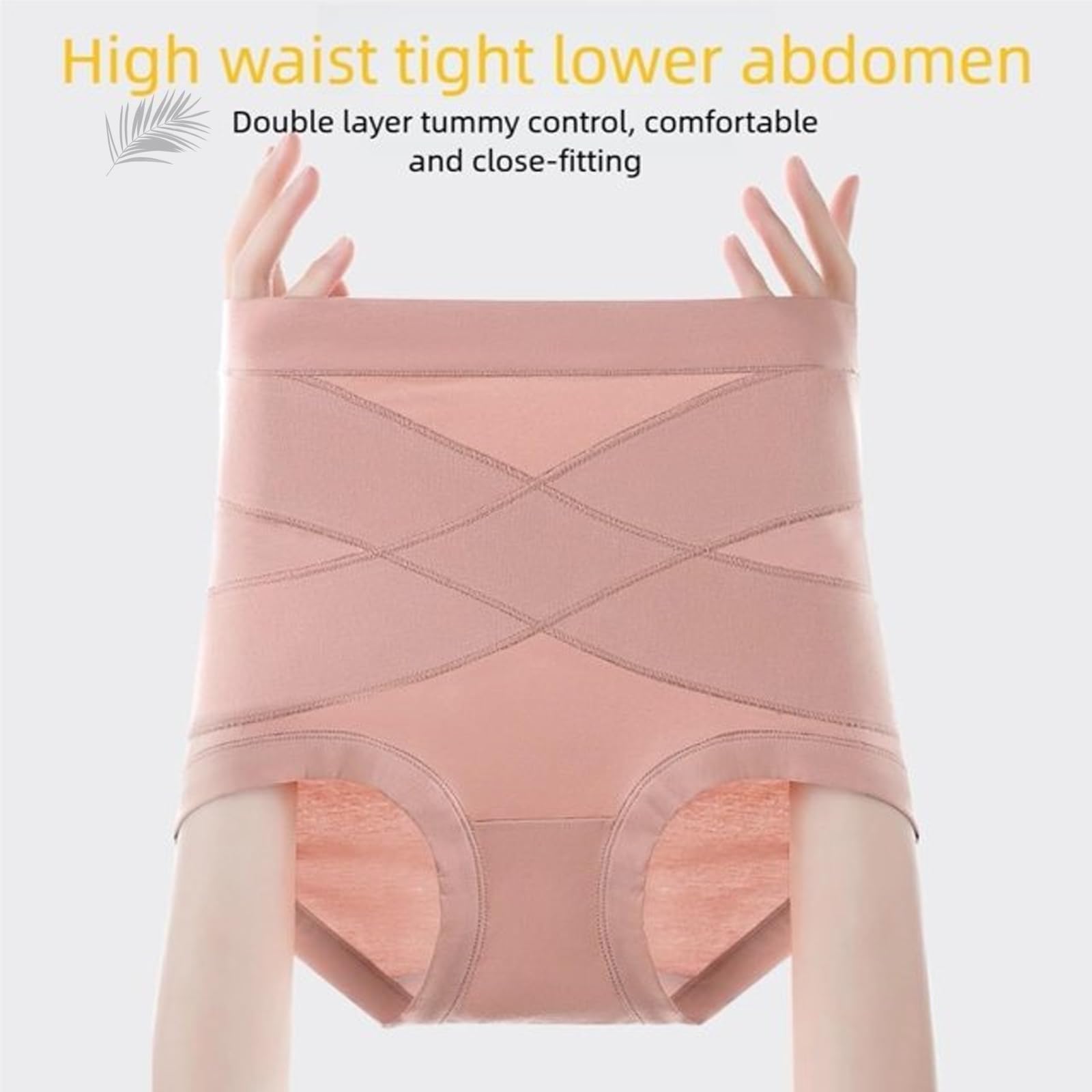 Ropa interior moldeadora a prueba de fugas para mujer, cintura alta, sin costuras, con control de abdomen, cobertura completa, algodón suave