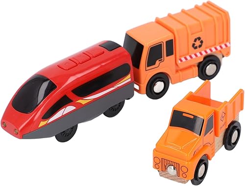 3pcs Locomotive Train Toys Battery Operated Magnetic Design Powerful Engine with Manual and Electric Modes, Suitable for Children Toys, Ideal Gift