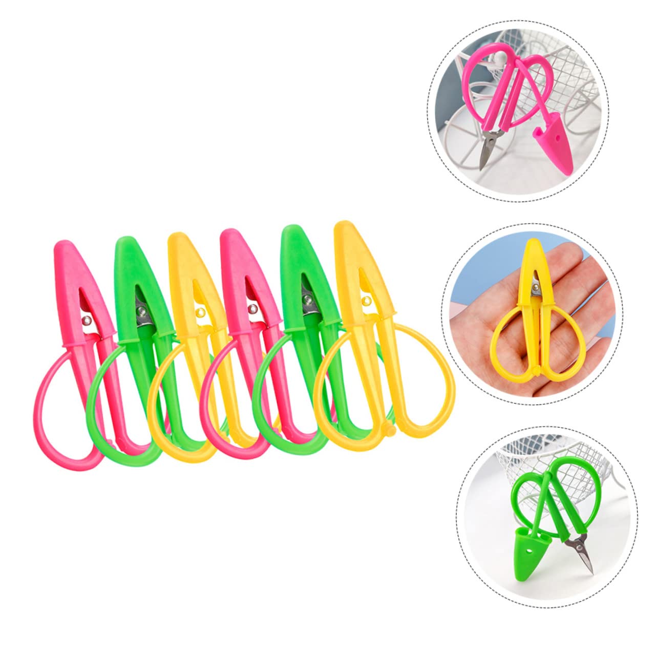 SEWACC 30pièces Mini Ciseaux De Couture Ciseaux De Voyage Sécurisés Pour Et Découpe De Fils Et Ergonomiques Avec Capuchon De