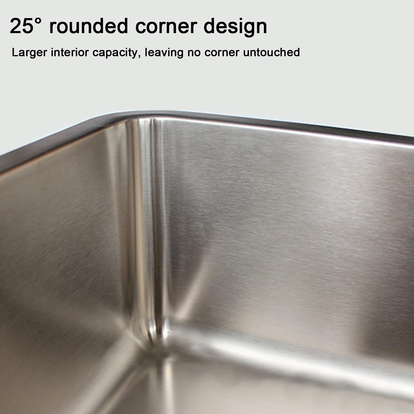 Fregadero Camping, Fregadero Cocina 1 Seno con Grifo, Acero Inoxidable 304, Empotrable, con Desagüe, para Bar de Caravana, Autocaravana o Barco(54x44x22cm/21x17.3x8.6in)