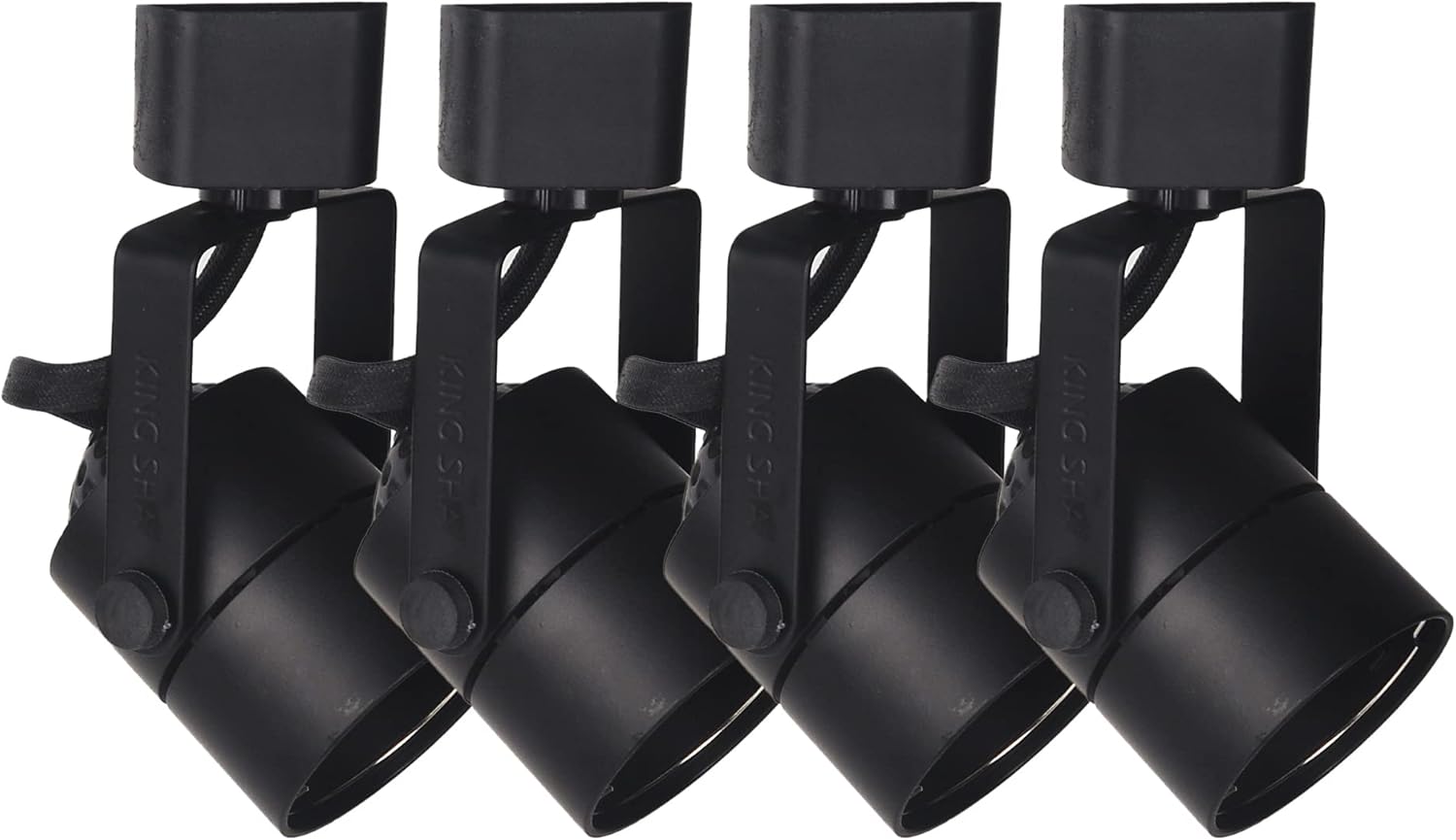 H Type Halogen MR16 GU10 Track Lighting Heads ETL Listed,Black(no Bulb) 4Pack