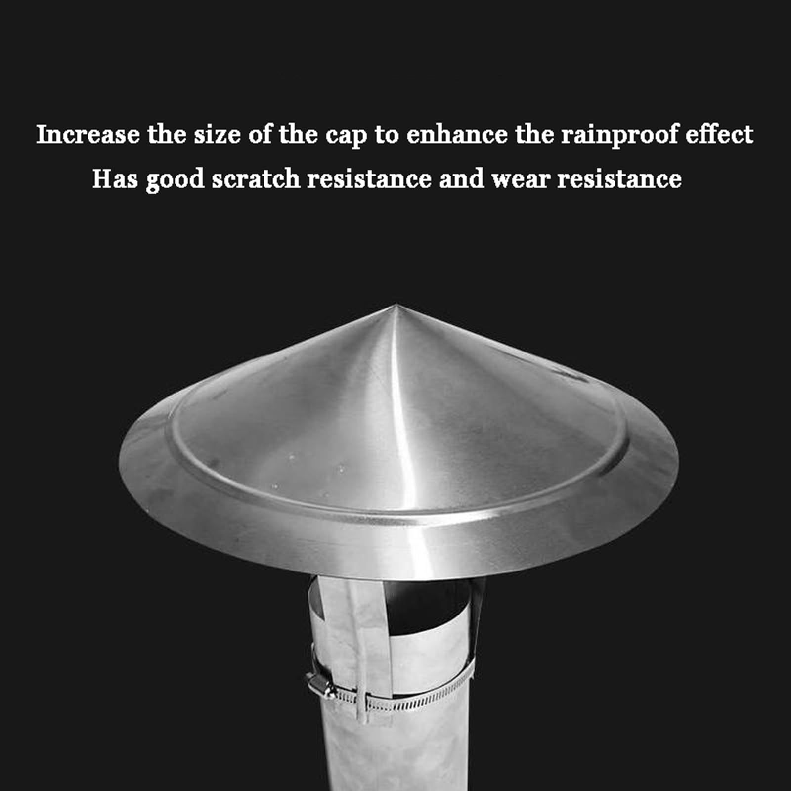 Roof Chimney Cap Cone Top Chimney Rain Cap 201 Stainless Steel Fireplace Roof Cover