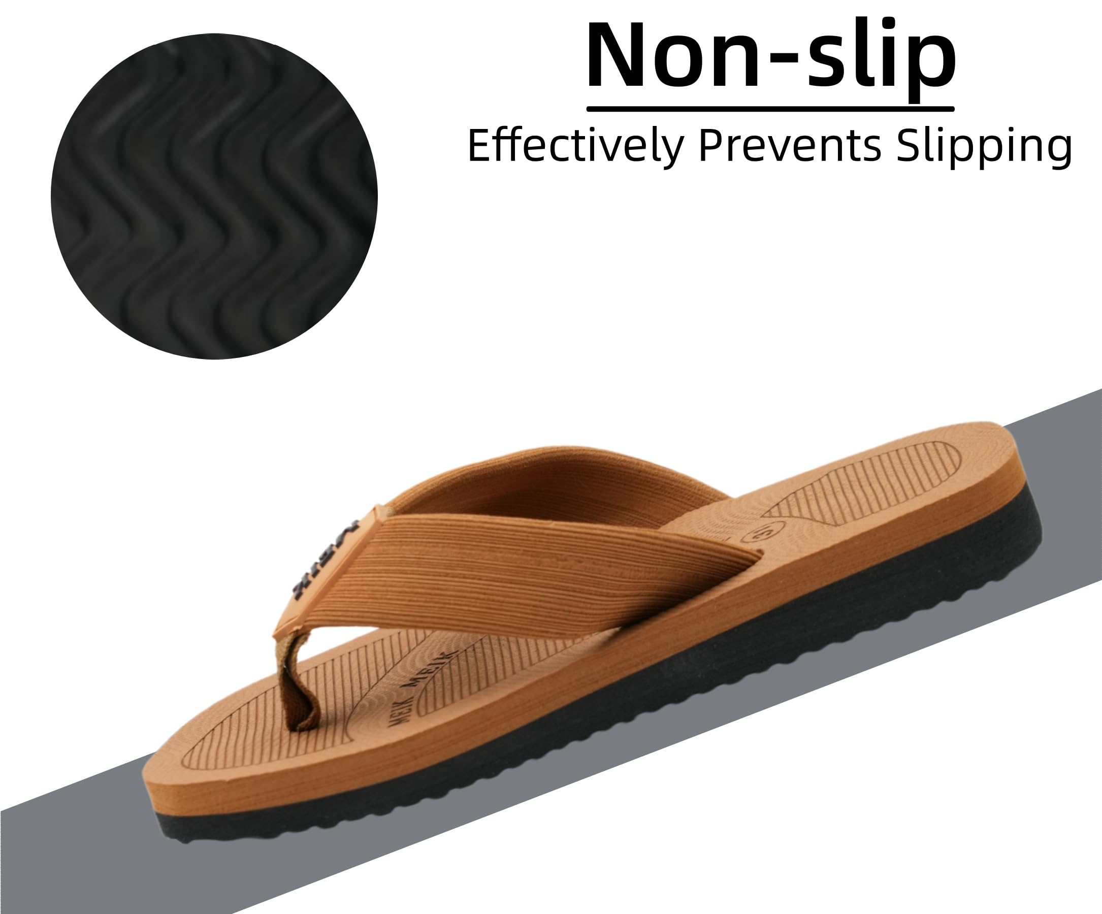 Meik Mangni Kids Boys Girls Flip Flops Comfortable Cushion Thong Sandals Lightweight Slip Resistant Sandals Summer Durable Quick Dry Slide Shower Shoes for Beach Swim Pool — view 4