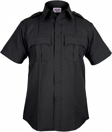 First Class 100% Polyester Short Sleeve Men's Uniform Shirt White