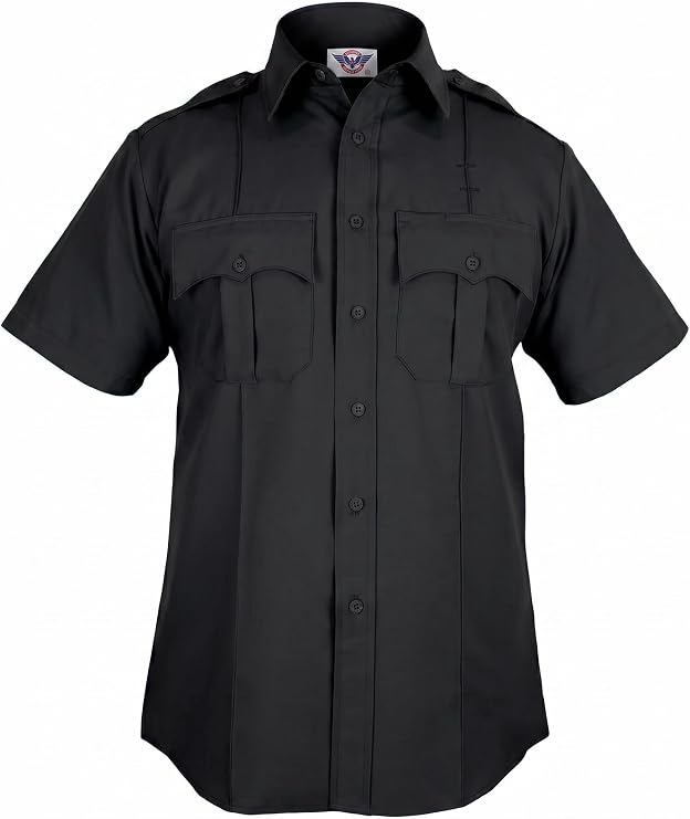 First Class 100% Polyester Short Sleeve Men's Uniform Shirt White