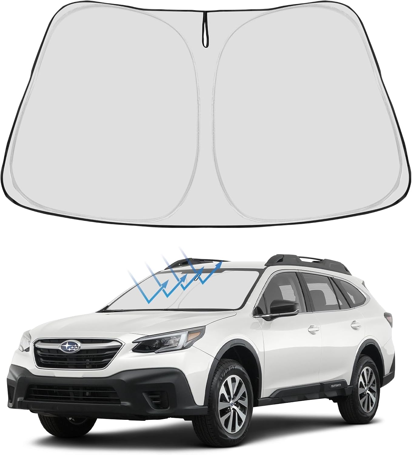 Proadsy 2024 Upgrade Front Windshield Sun Shade Foldable Sunshade Protector Custom Fit 2024 2023 2022 2021 2020 Subaru Outback SUV, Base, Premium, Limited, Touring Accessories 2020-2024