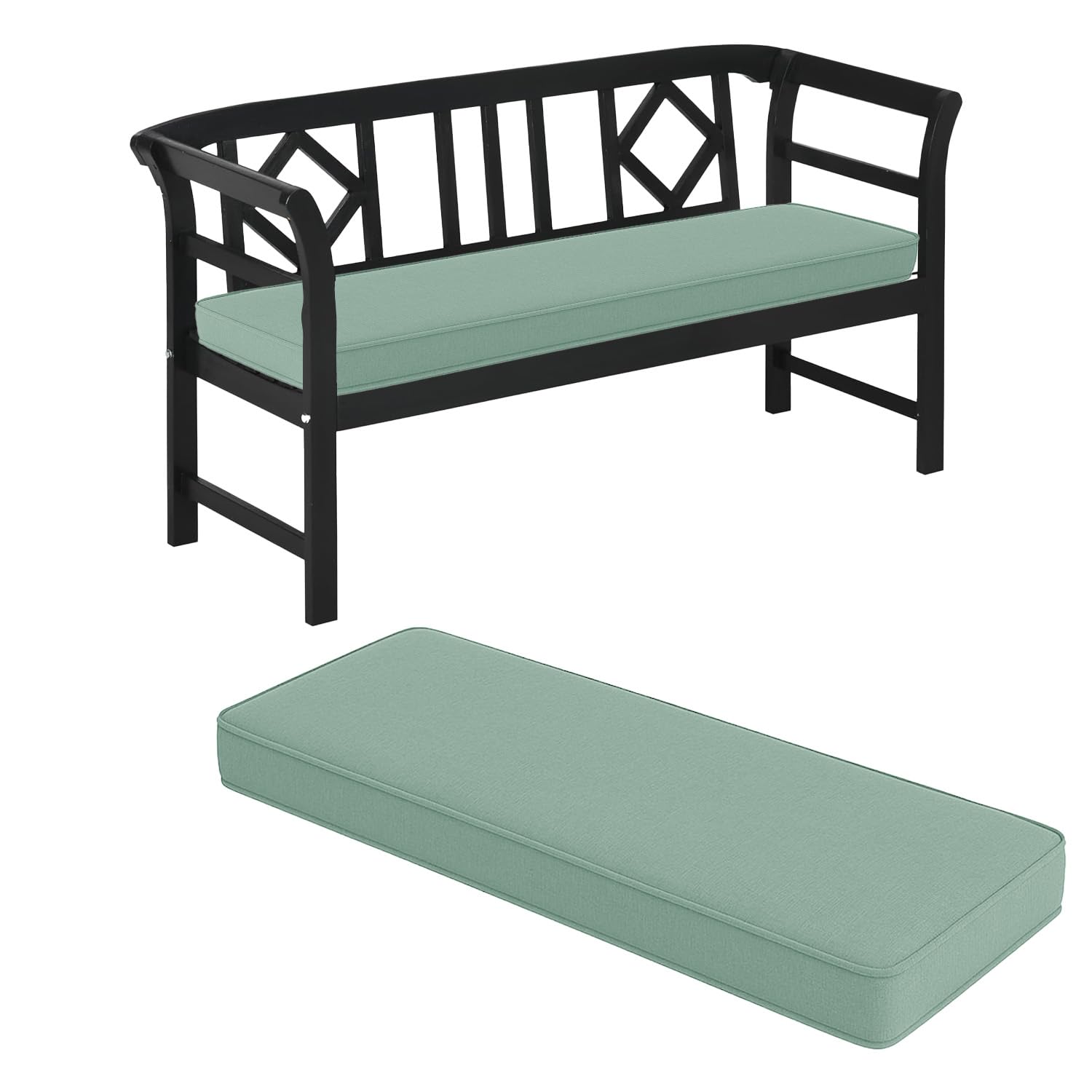 Coussin de banc antidérapant lavable pour terrasse et jardin