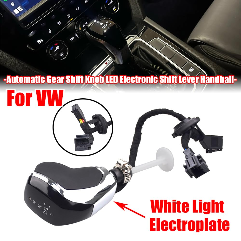 Pomello Del Cambio Automatico Con LED Per Skoda Superb/Kodiaq E Volkswagen Golf/Passat - Luce Bianca O Rossa
