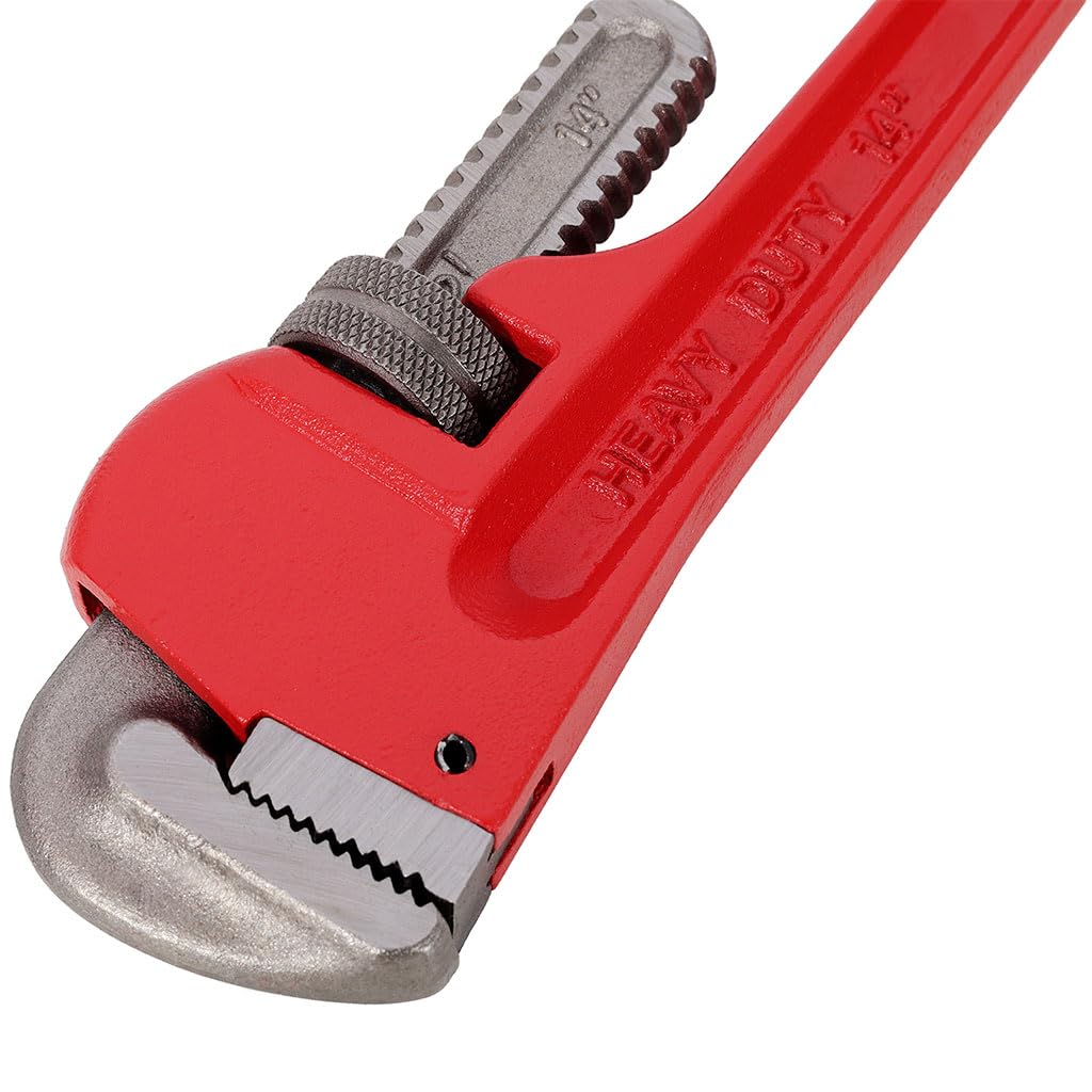 3-częściowy zestaw kluczy do rur, wytrzymałe proste klucze do rur 35 cm, 45 cm, 61 cm, regulowane klucze hydrauliczne z uchwytem dwuteowym, do naprawy domu, prac hydraulicznych