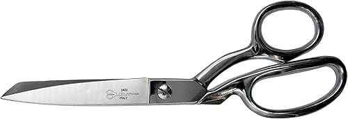 Miniatura 3 de Ultima Tijeras para confeccionar vestidos de 8 pulgadas, transparentes de acero al carbono forjado, cromadas con asas dobladas, fabricadas en Italia