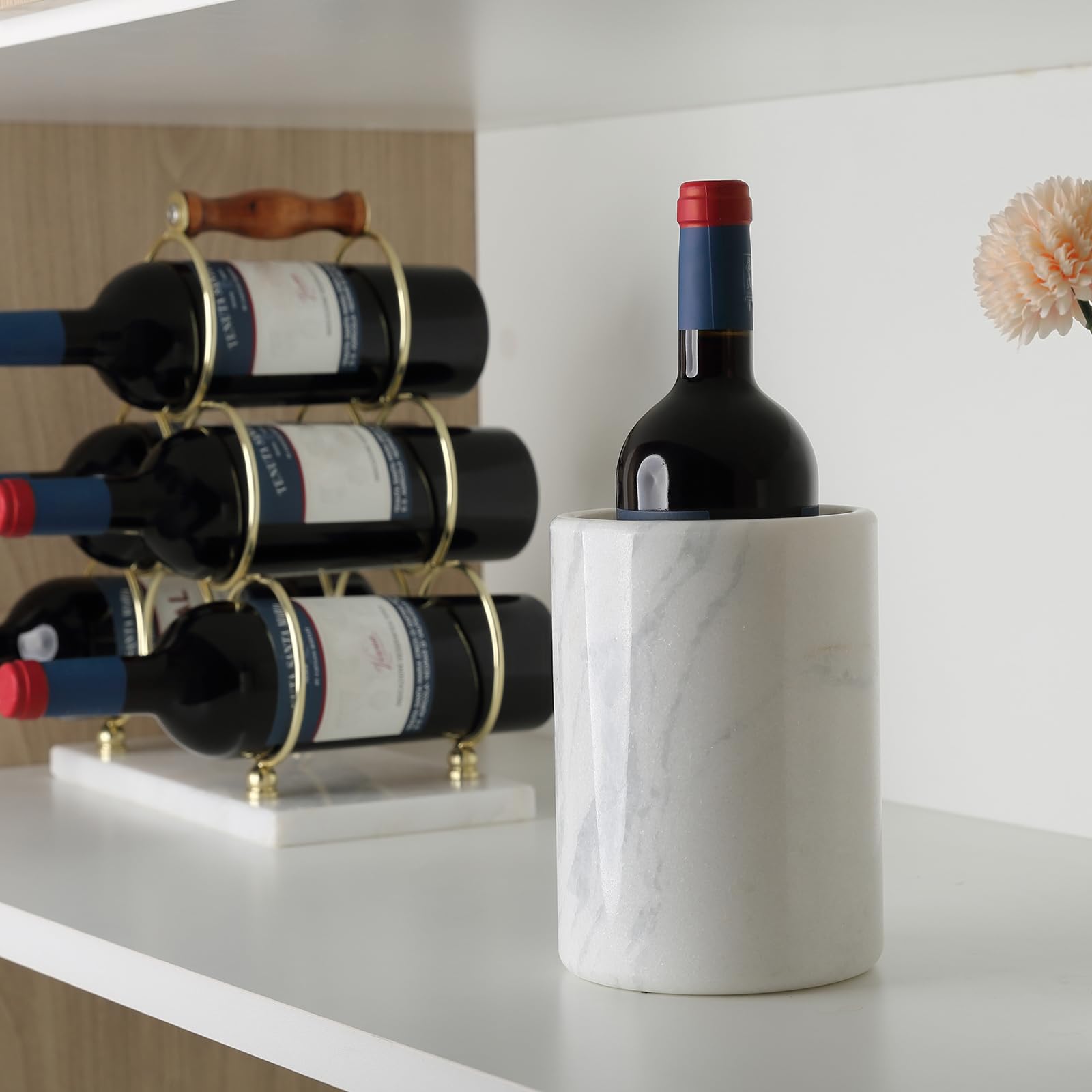 Marble Wine Chiller - Elegant Wine Cooler & Lamp Shade -9