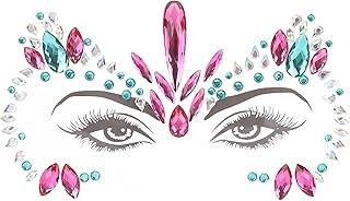 Face Jewels, Face Gems Stickers DIY Makeup Face Jewels Face Tattoo for Face Gems Stick Glitter Shiny Temporary Face Rhinestones Stickers Decorations Crystals Face Stickers