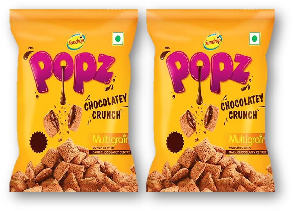 Sundrop Popz Chocolatey Crunch Multigrain 25g (Pack of 2) Unique