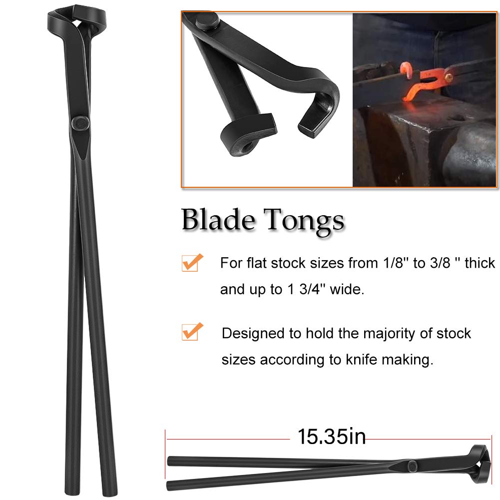 Knife Making Tongs Set Bladesmith Blacksmith Knife Tong Anvil Vise