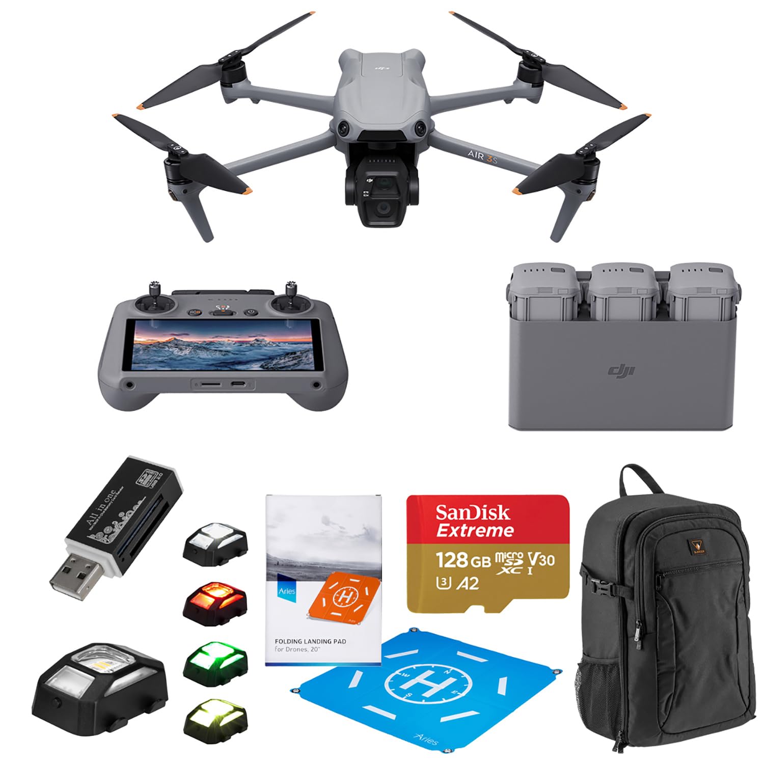 Amazon.com: DJI Air 3S Drone Fly More Combo with RC 2 Remote