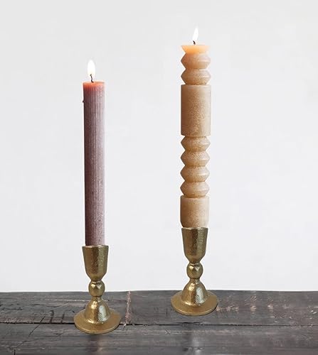 Miniatura 5 de Portavelas de hierro de latón antiguo, portavelas para bodas, cenas y fiestas, juego de 2