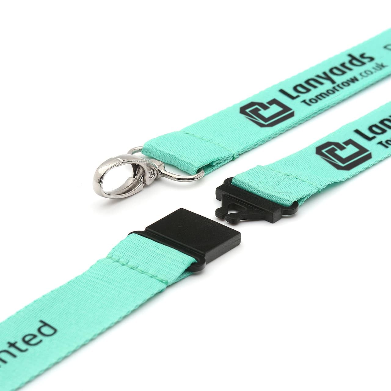100 x spersonalizowana smycz do smyczy jutro płaski poliester z 3-punktową przerwą potrójne odrywanie bezpieczeństwo i metalowy klips 1 kolorowy sitodruk projekt niestandardowe paski na szyję dodaj