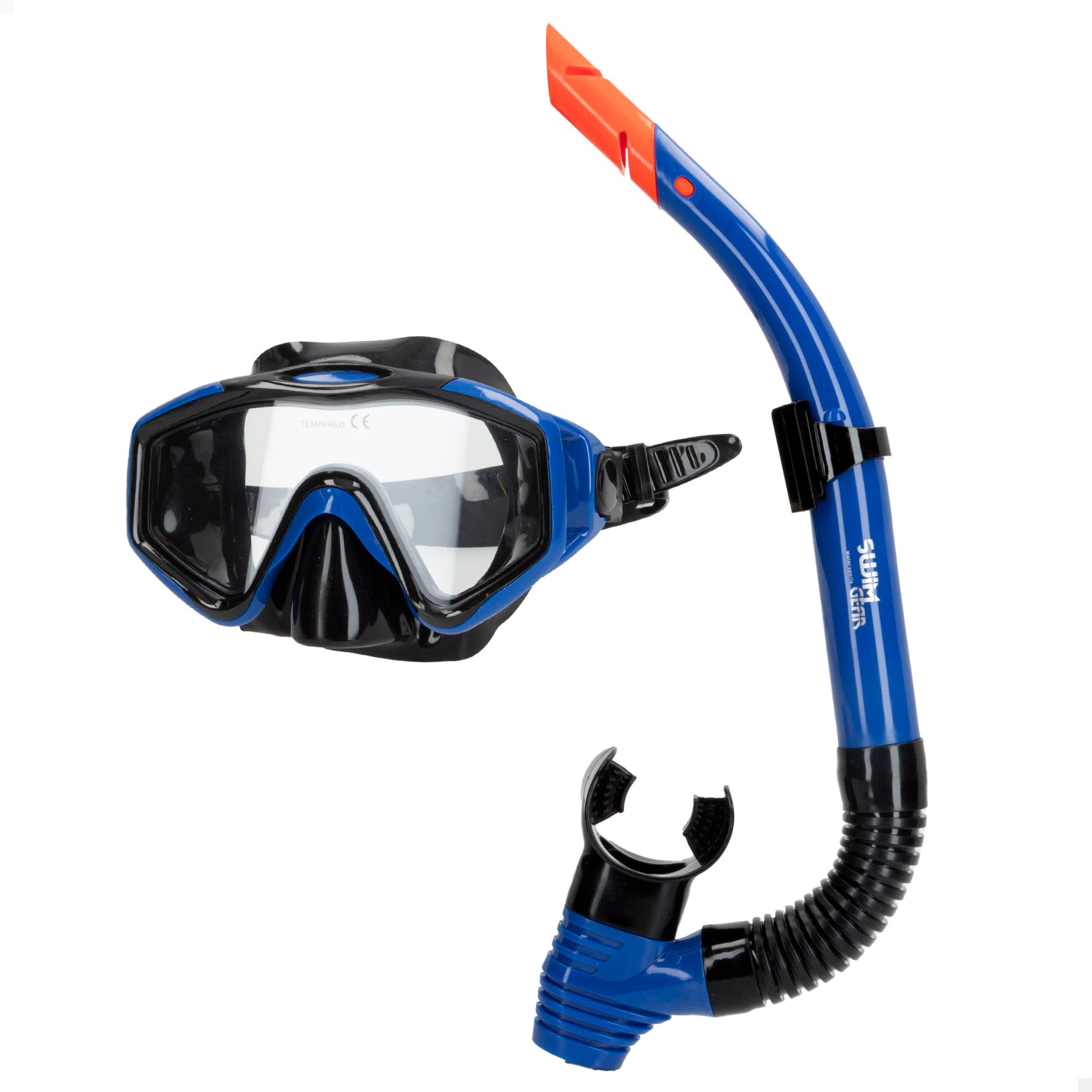 AKTIVE Aqua Sport Gafas de Buceo con Tubo Flexible Adultos, Sello Silicona, Látex Free, Lentes de Cristal Templado, Fácil Ajuste, Ángulo de visión 150º, Hipoalergénico, +12 años (54247)