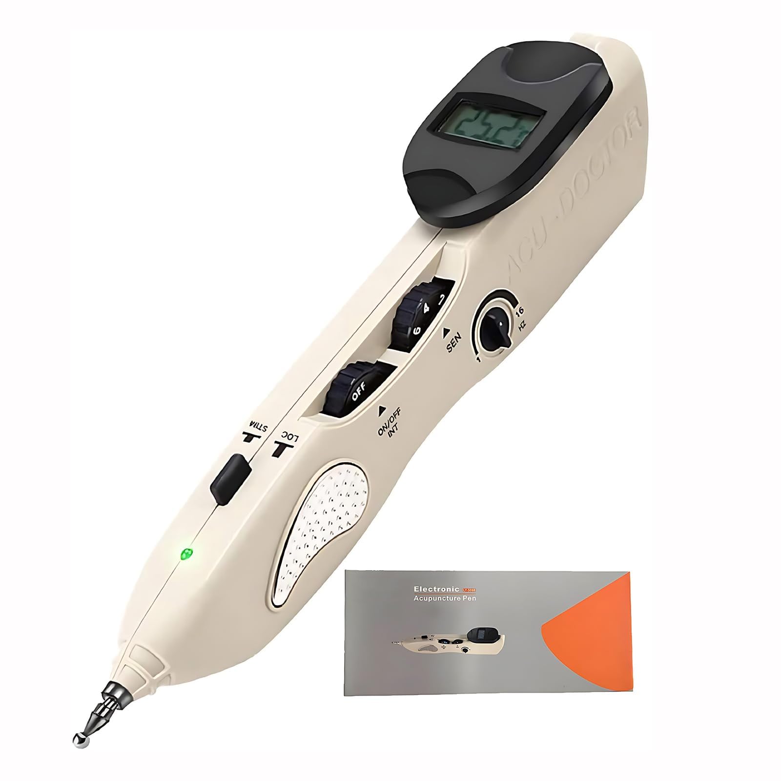 Electronic Acupuncture Pen - Acupressure Pen - Electric Acupuncture Pointer, Massage Pen, Rechargable, Find Acupoints Automatically with 3 Massage Heads, Meridians Acupuncture Massage Pen