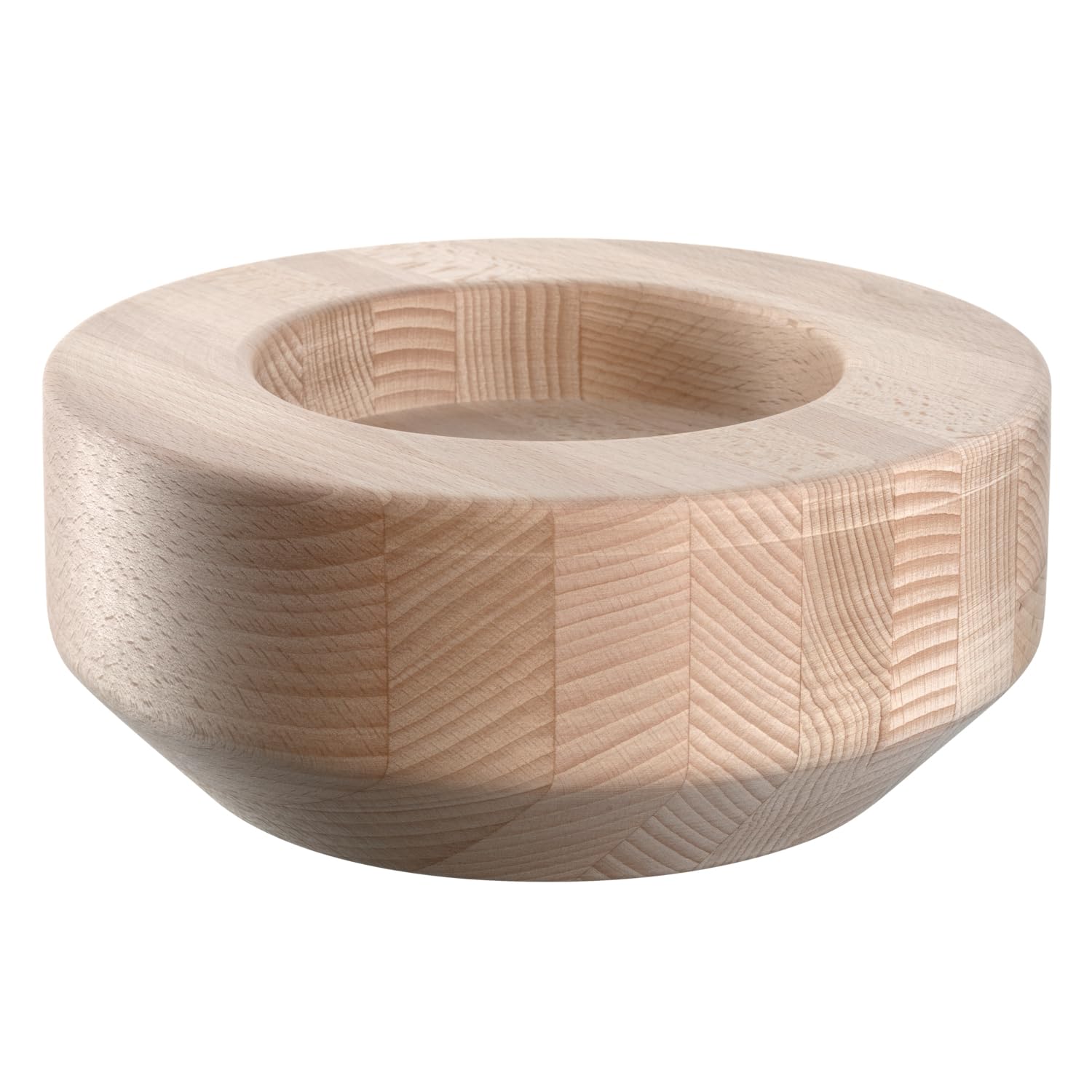 LEONARDO HOME Legno Windlicht, 1 Stück, Moderne Vase aus Glas und Holz, handgemacht, Zeitloses Windlicht, einzigartiges Kunstwerk, Elegantes Design mit langlebiger Freude,Höhe 30 cm, beige, 084751
