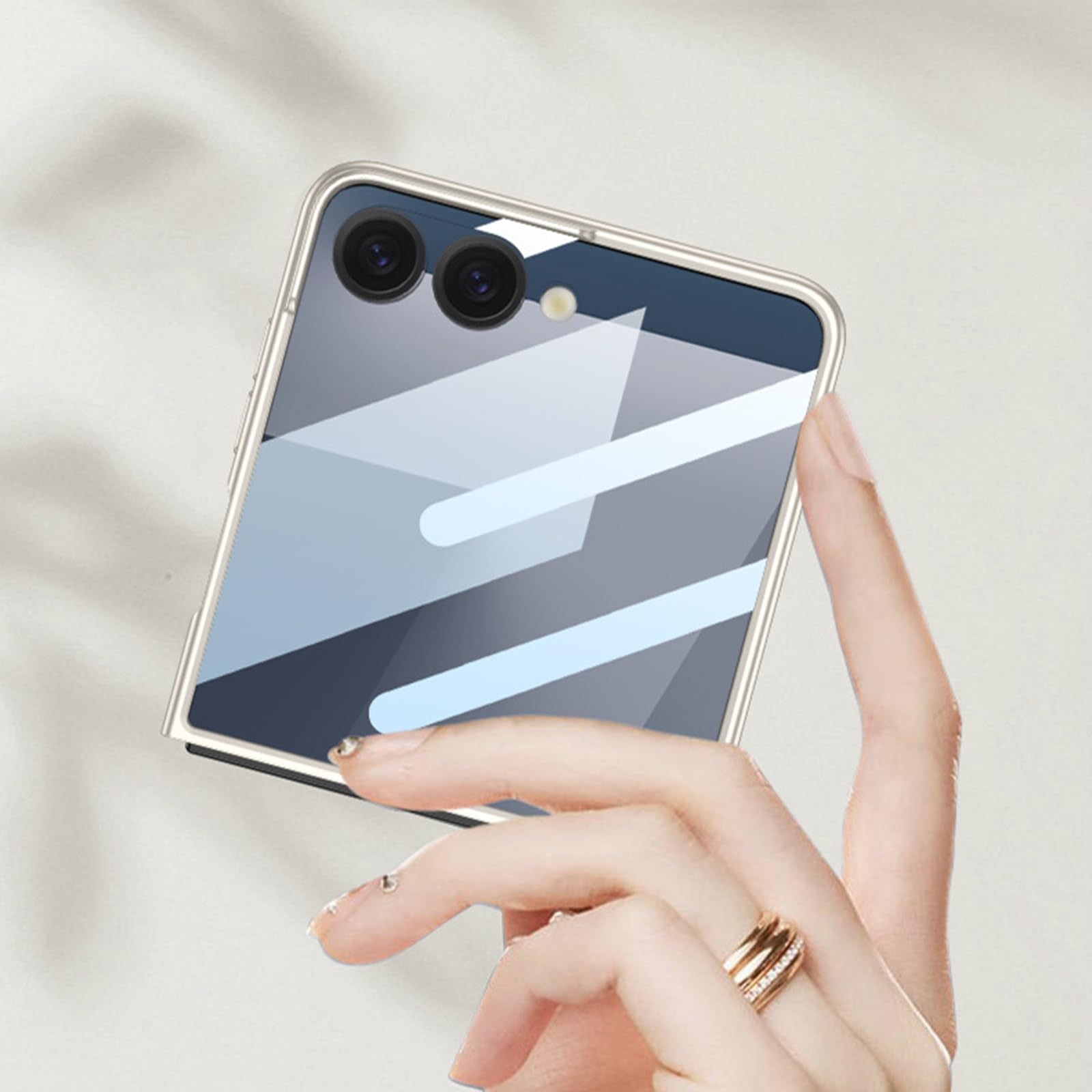 Magnetisch Hülle für Samsung Galaxy Z Flip 8, Drehbar Metall Ring Ständer