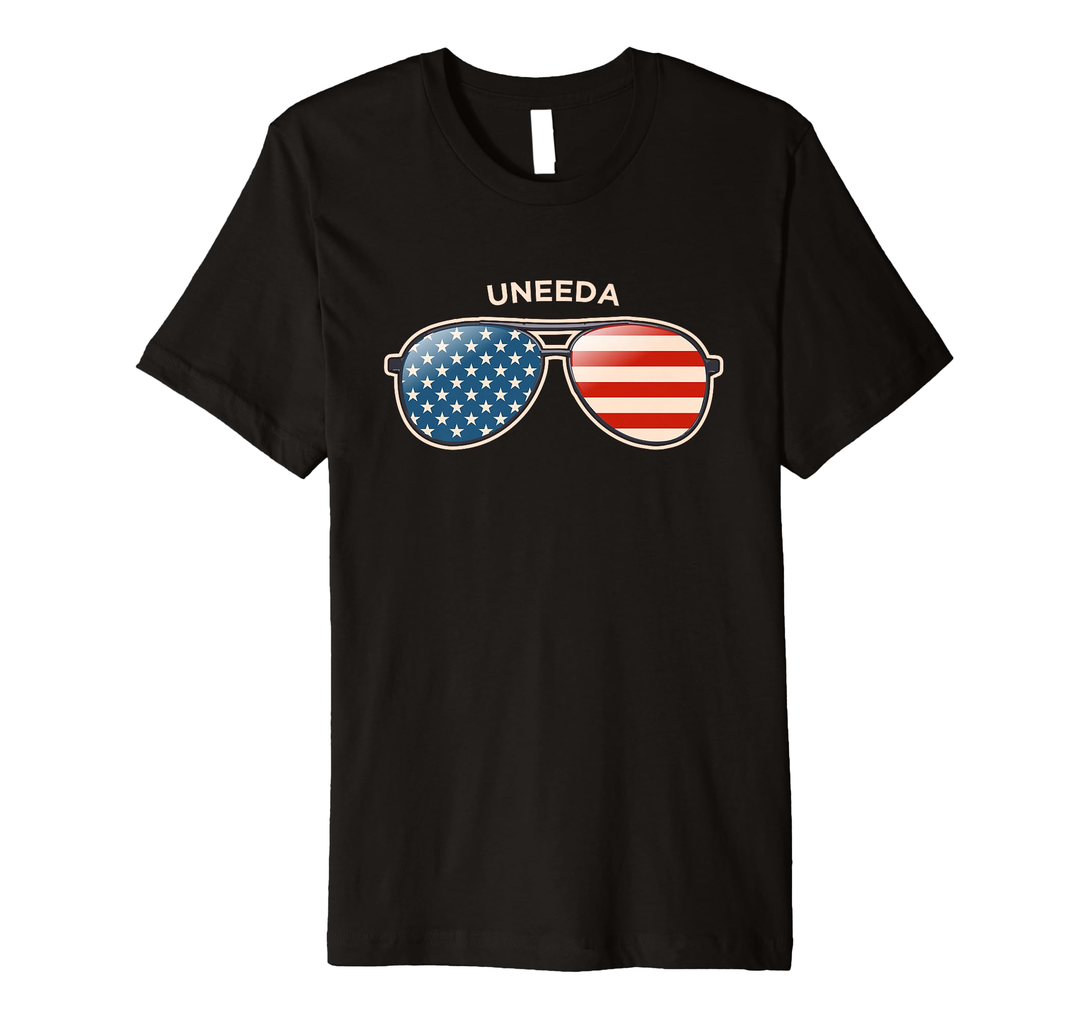 Uneeda, WV Vintage US Flag Sunglasses Premium T-Shirt