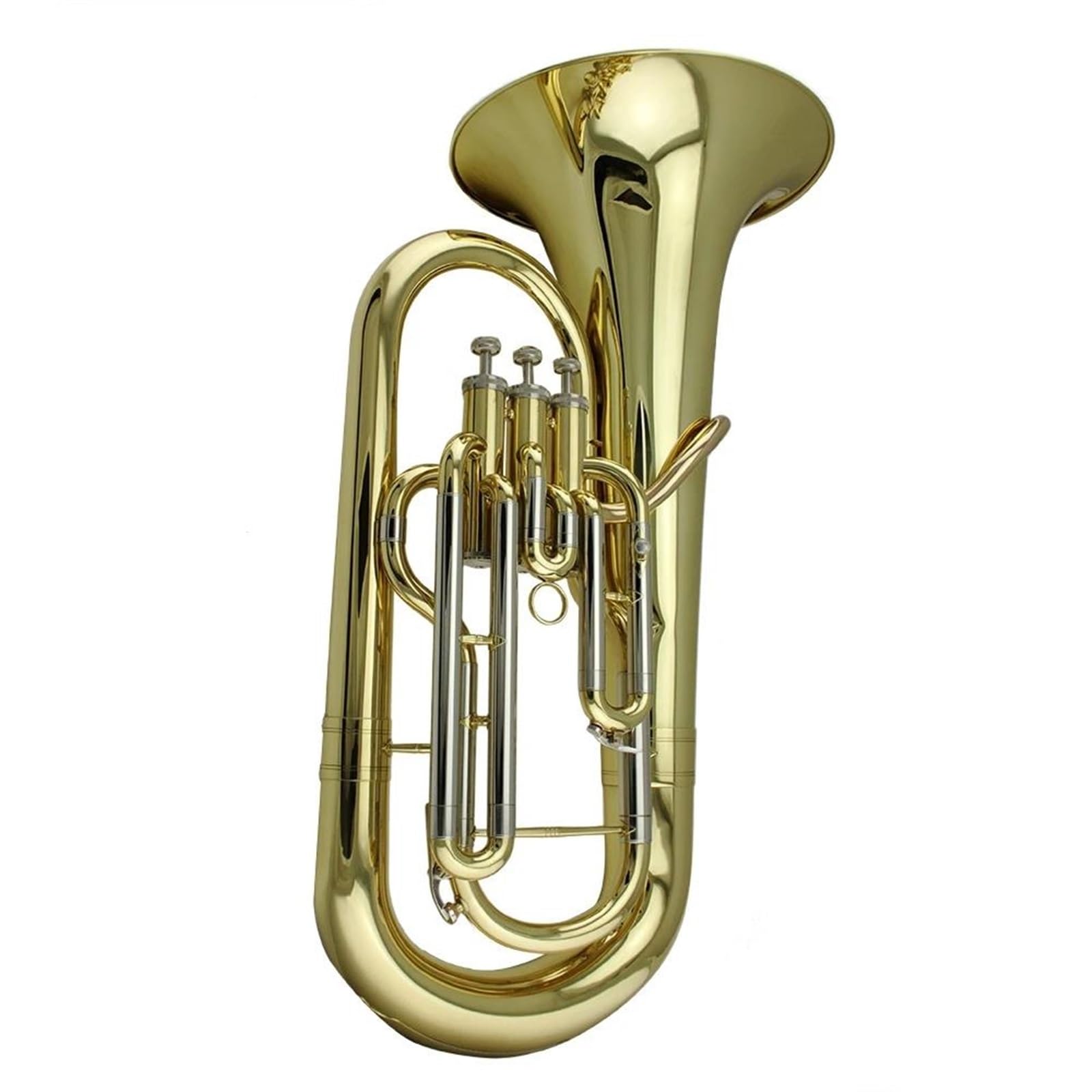 Euphonium Débutant Branches D'embouchure En Bronze Phosphoreux Plaqué Or Tuyaux D'accord En Cupronickel Et Euphonium À Trois Pistons