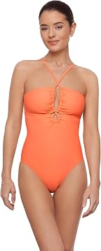 Aqua Green Womens Double Keyhole One Piece with Open Back and Adjustable Straps