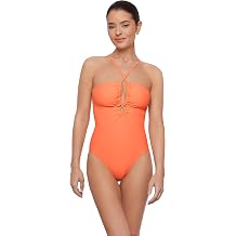 Aqua Green Womens Double Keyhole One Piece with Open Back and Adjustable Straps