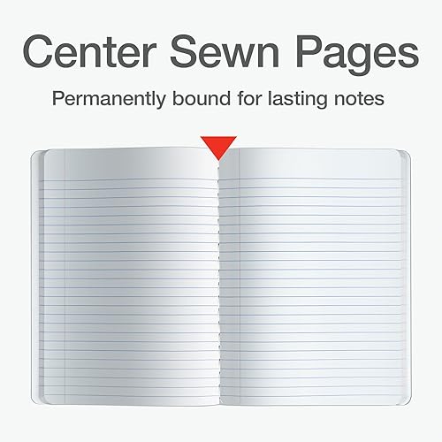Miniatura 4 de Oxford Composition - Cuaderno de 12 unidades, papel rayado universitario, 7.5 x 9.75 pulgadas, 80 hojas, cubiertas azules (63742)