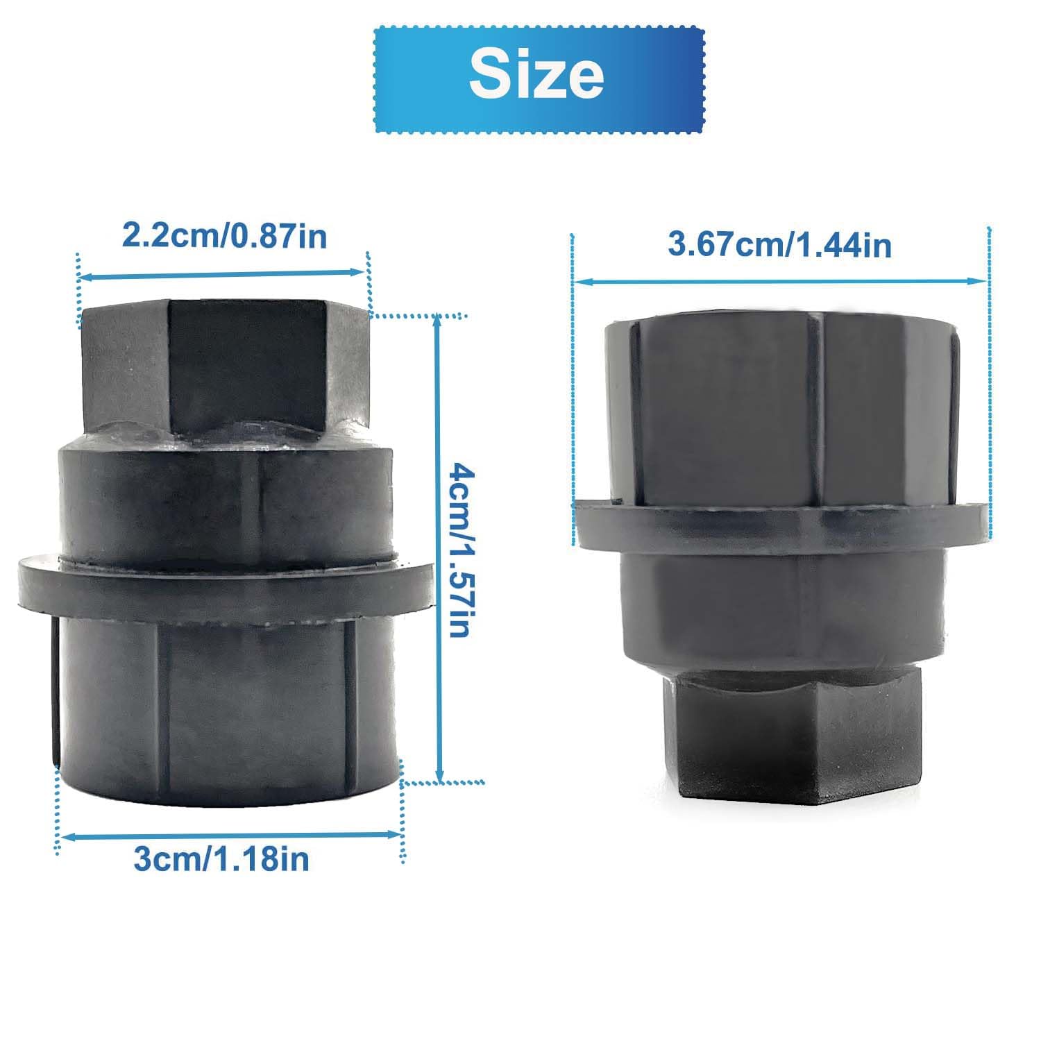 CSMATEYEAH 30 PCS Wheel Lug Nut Covers Compatible with Chevrolet GMC 1500 2500 Full Size Truck Thread M27-2.0, Lug Nut Cap Covers Replace 15646250, Black