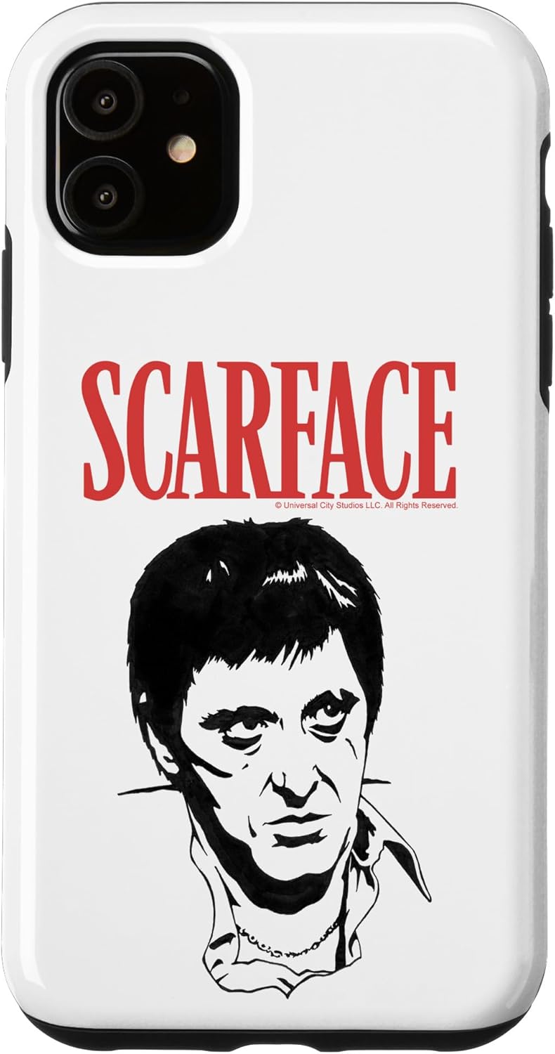 Scarface Tony Montana Death Stare Face Sketch Case for iPhone 11