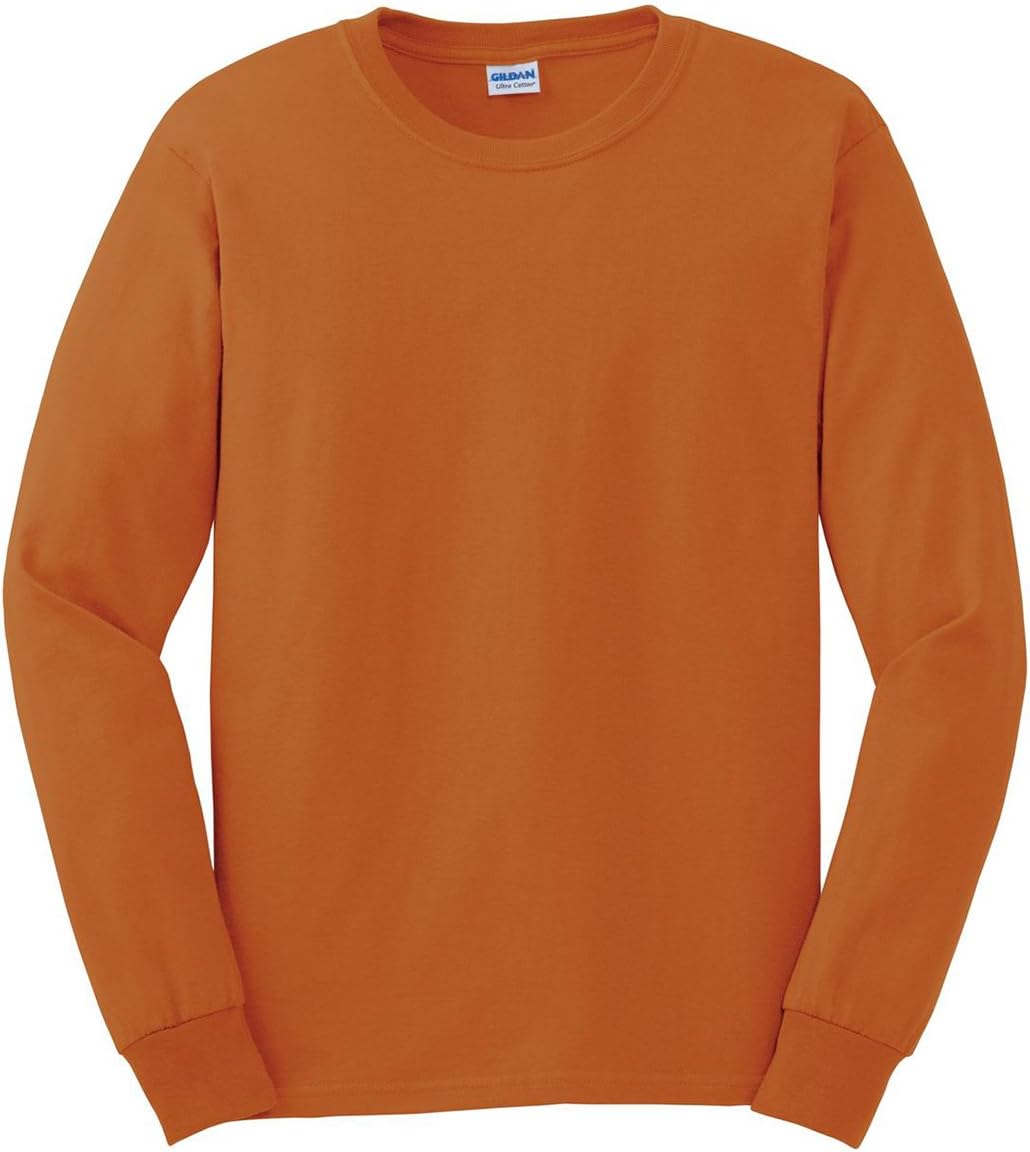 Gildan - Adult Ultra Cotton Long-Sleeve T-Shirt (G2400), Texas Orange, XX-Large