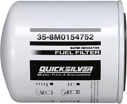 Quicksilver 8M0154752 Filtro de combustible separador de agua para motores fueraborda Yamaha seleccionados