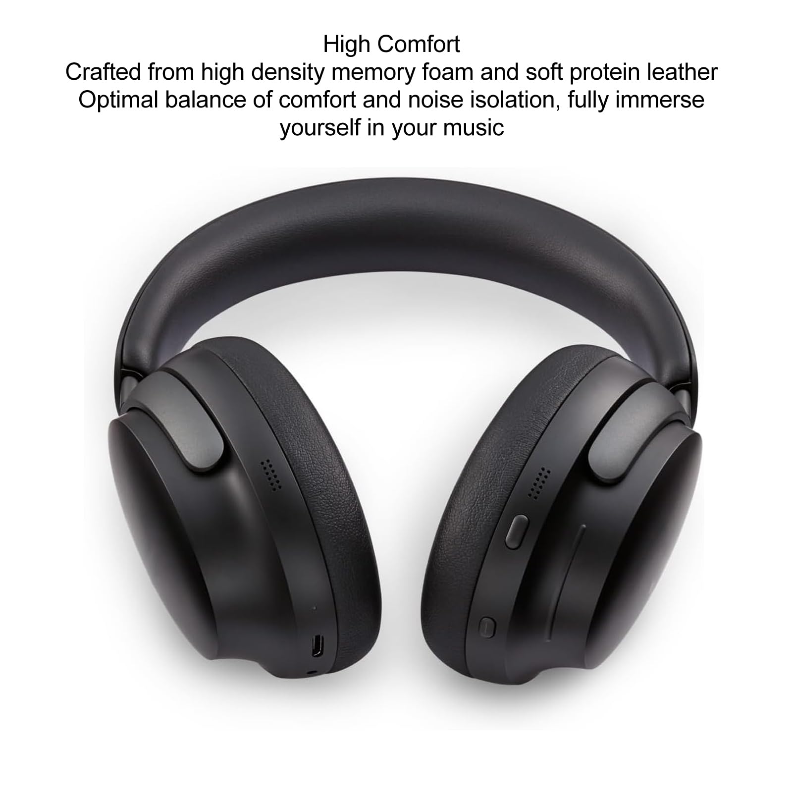 Almohadillas de espuma viscoelástica de alta densidad para auriculares QC Ultra Wireless Headphones con aislamiento de ruido cómodo