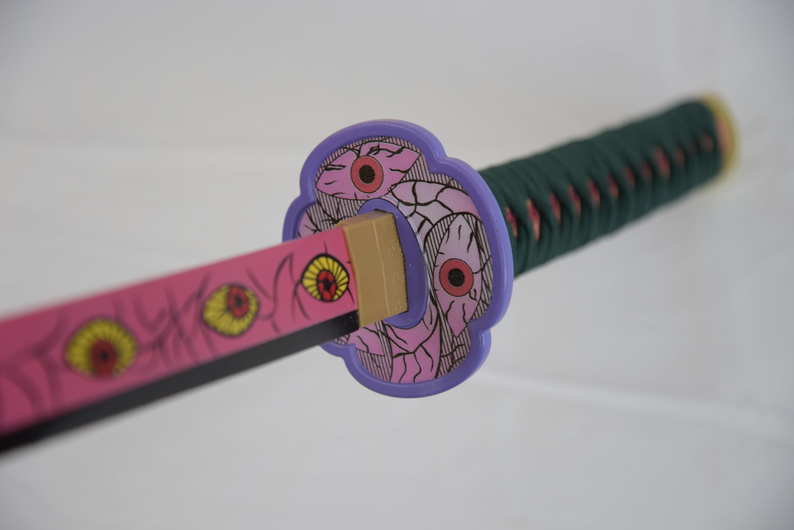 Spaziomilitare KATANA KOKUSHIBOU/TSUGIKUNI MICHIKATSU SERIE ANIME KIMETSU lama in bamboo e fodro legno laccato