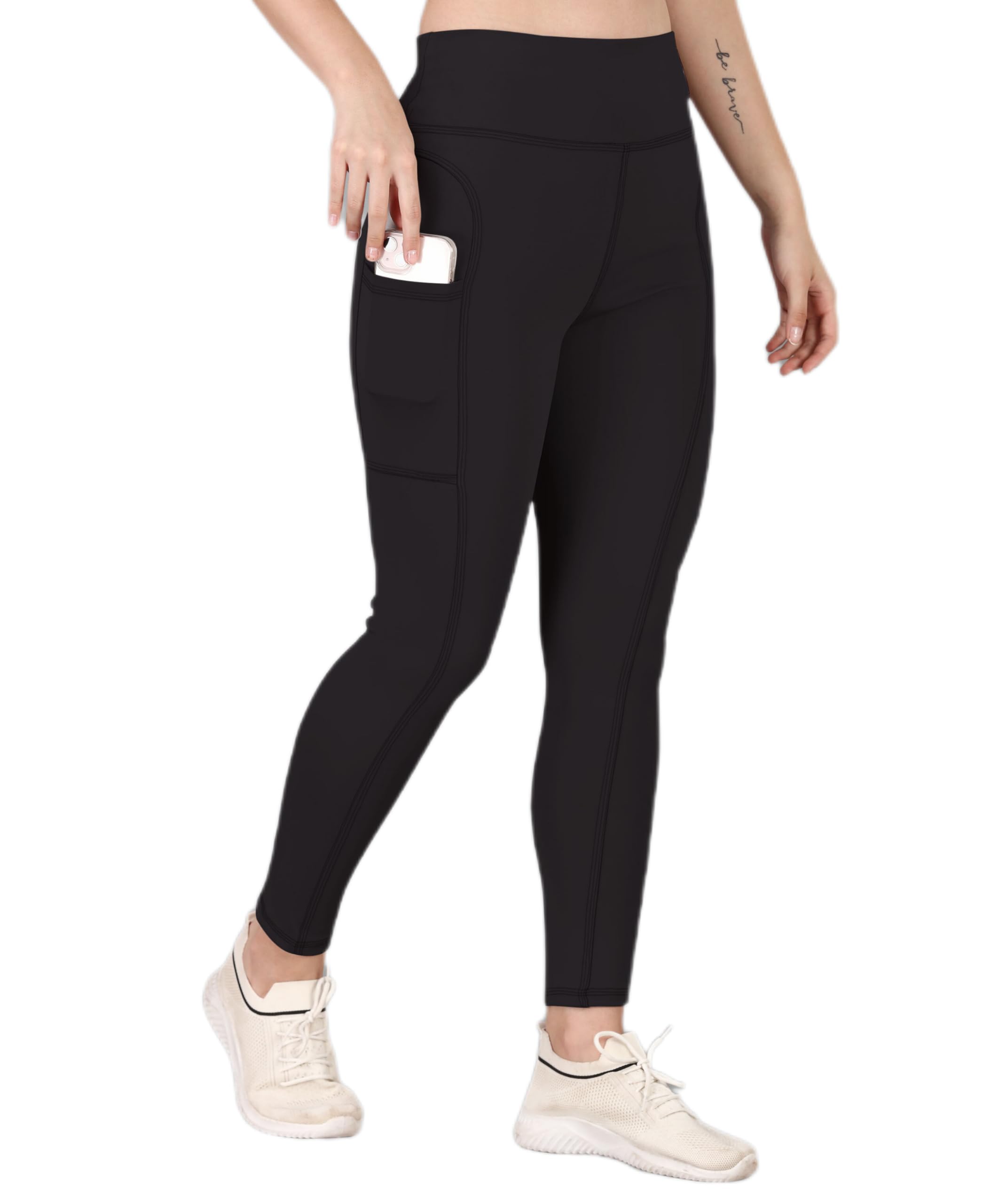 kashikay creation Women's High Rise Full Stretchable Ankle Length Slim Fit Yoga Workout Gym Tights with Pockets| Yoga Pants/Leggings for Women-picture-27