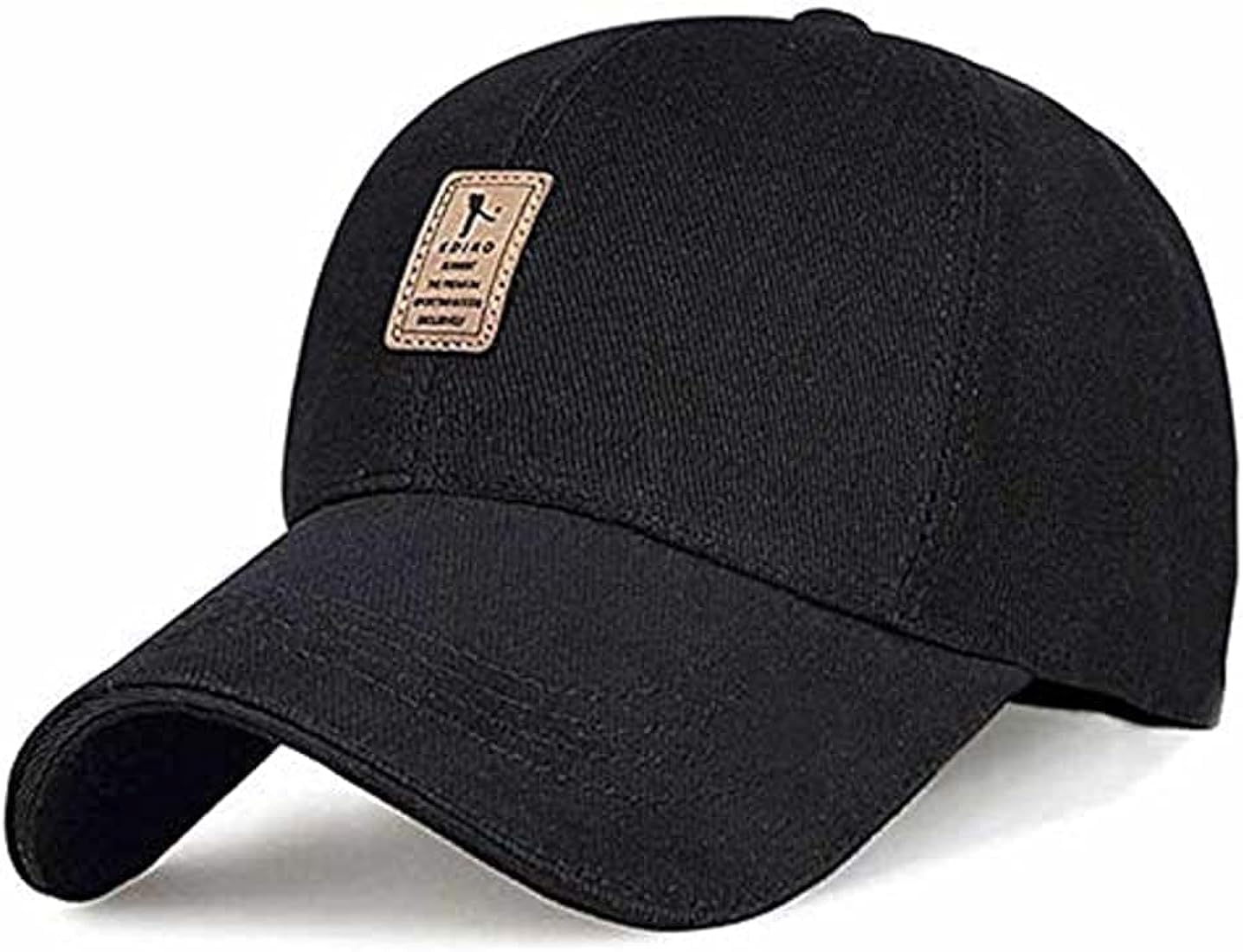 unisex cotton baseball cap – adjustable stylish sun hat for men & women | breathable casual outdoor sports & travel cap black