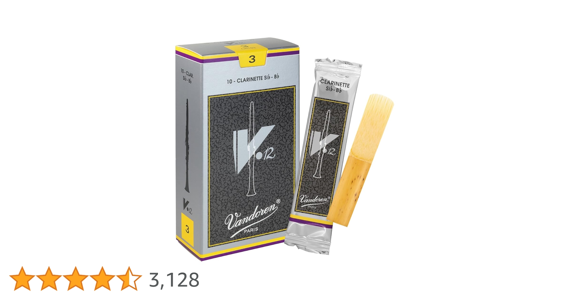 Amazon.co.jp: バンドーレン B♭クラリネットリード V.12 硬さ:3 (10枚