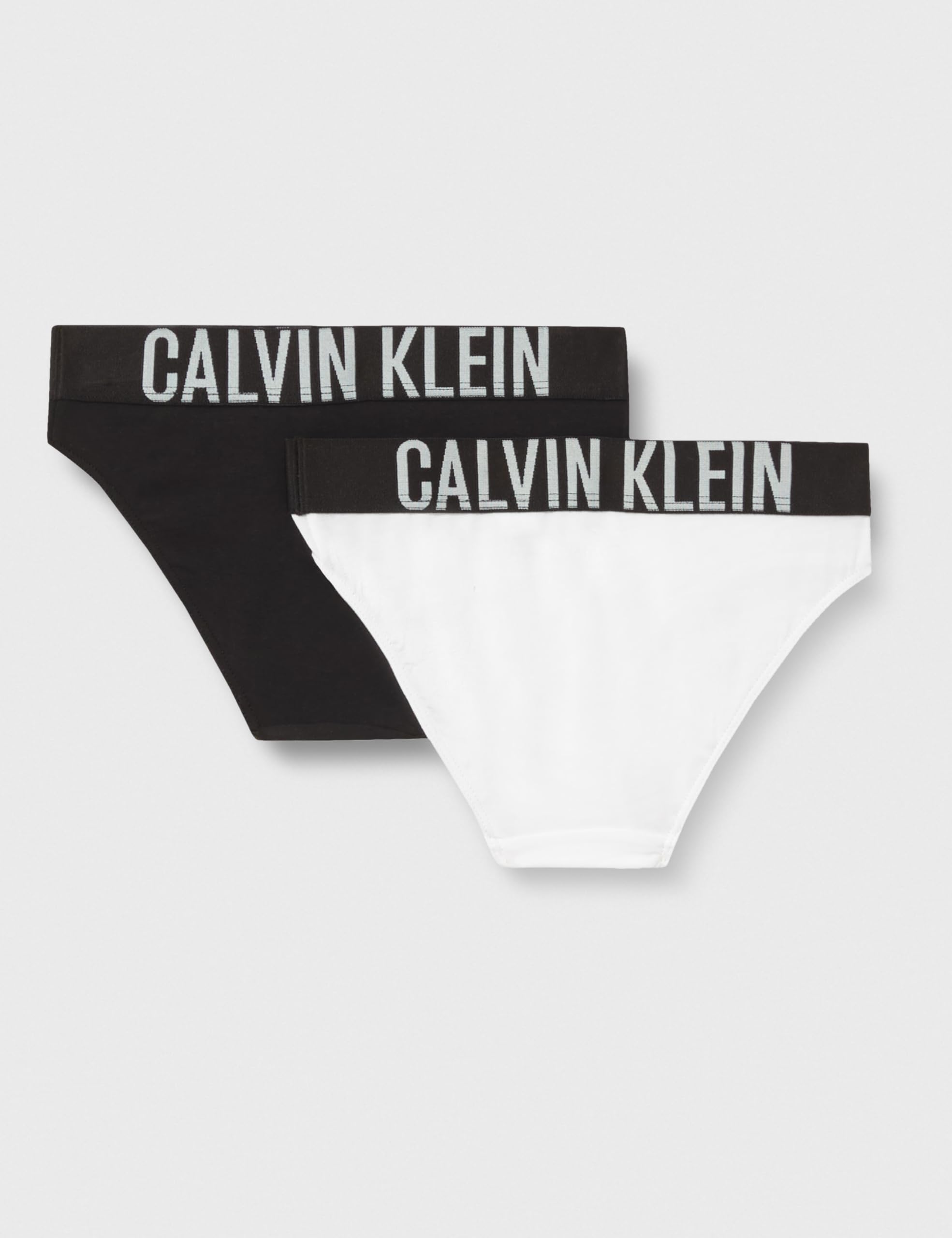 Calvin Klein 2pk Bikini G80g800729 Breve, Black (Pvhblack/Brightwhite), 8-10 Years Bambine e Ragazze