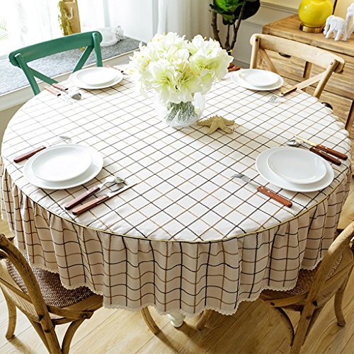 Nappe rectangulaire en coton Vichy rustique pour table de cuisine