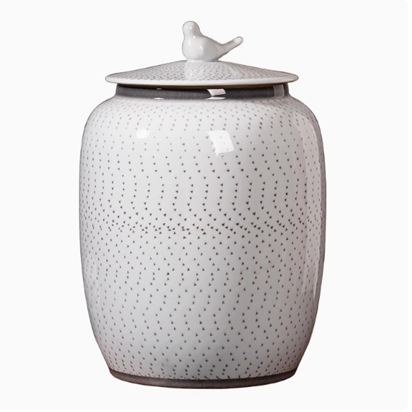 IXTREGZJKM Chinese rice jar, ceramic rice storage jar, ceramic rice jar with lid, rice jar, ceramic rice jar, ceramic flour barrel, grain dispenser, rice container, for holding rice, grain, coffee