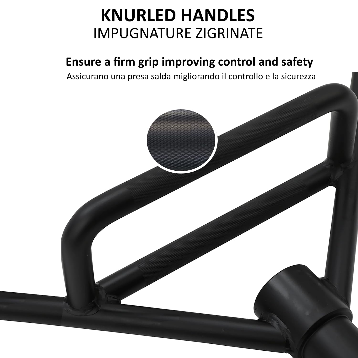 FFitness Bilanciere Esagonale Olimpico Trap Bar Barra Olimpica Hex Bar Compatibile con Dischi Ø50 mm Barra Esagonale per Alzata di Spalle e Stacchi da Terra