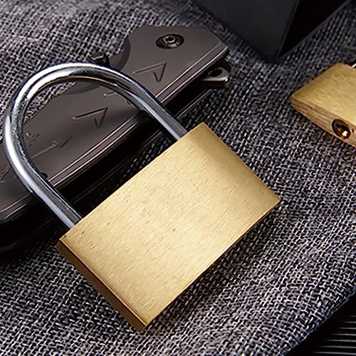 Image of Thin Solid Brass Same Keyed Padlock keyed Alike Locks-40mm-12pack