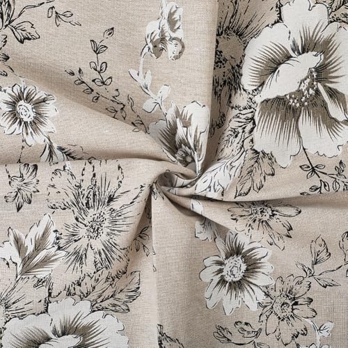 CABODYALS Floral Linen Fabric 1 Yard 63